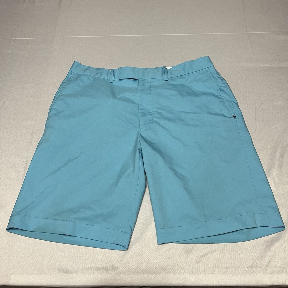 RLX Ralph Lauren Golf Shorts Mens 34 Light Blue Performance Flat Front Stretch